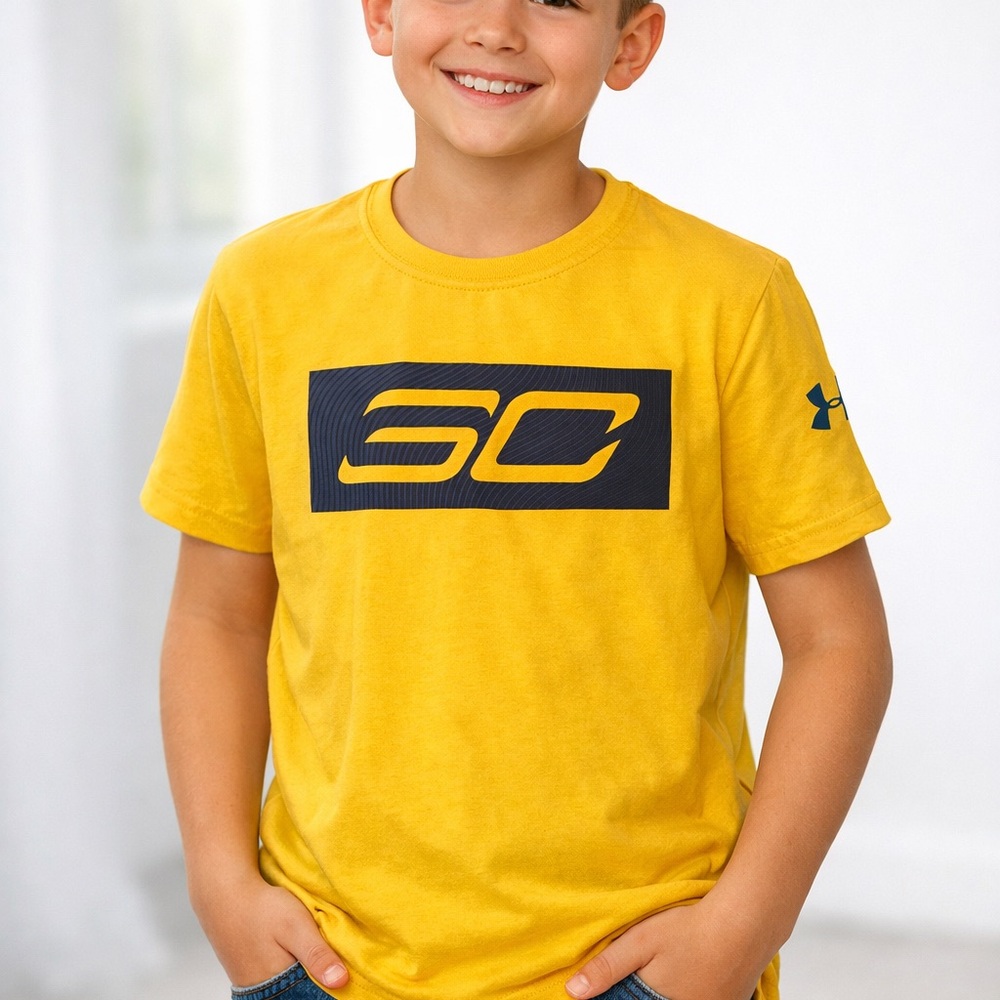 Under Armour Kids Yellow SC Logo Tee